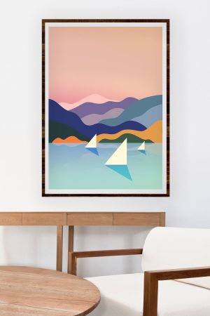 Minimalist Sailboat Art Print
