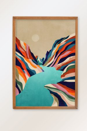 Colorful Canyon Landscape Art Print
