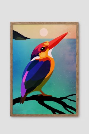 Colorful Kingfisher Art Print