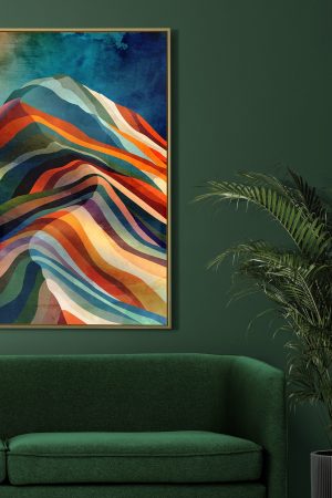 Colorful Layered Landscape Wall Art