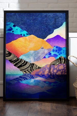 Colorful Mountain Landscape Art Prints