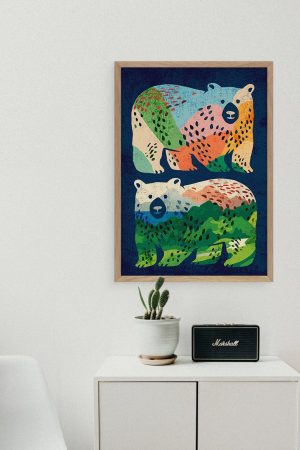 Colorful Bear Art Prin